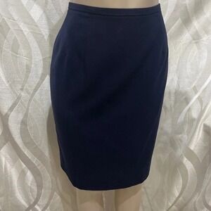 Vintage Talbots Navy Wool Pencil Skirt Sz 12 – Made in Japan Classic Career Wear